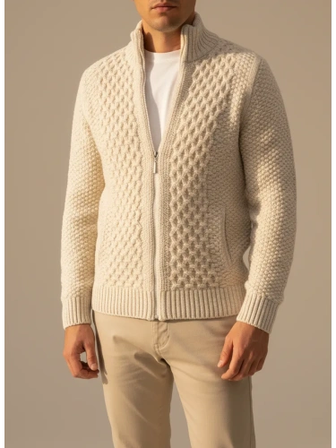 Кардиган мужской на молнии Жакет вязаный шерстяной Кофта фото 2