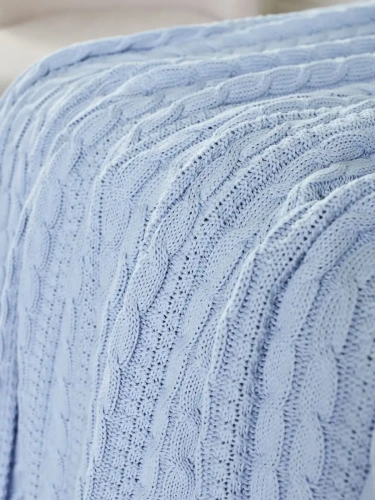 Плед 160х220 покрывало на диван кровать вязаный хлопок 100% фото 2
