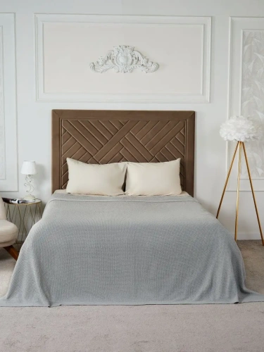 Плед 240х260 на кровать диван покрывало вязаный Хлопок 100 % фото 2