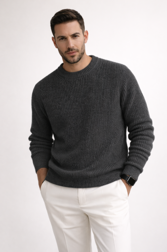 Свитер оверсайз теплый вязаный джемпер