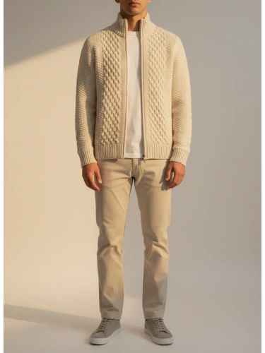 Кардиган мужской на молнии Жакет вязаный шерстяной Кофта фото 3