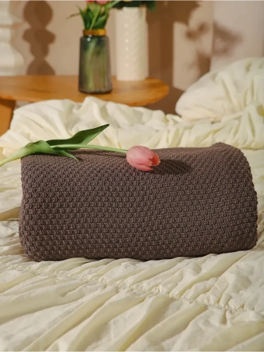 Плед 180х220 на кровать диван покрывало вязаный Хлопок 100 % фото 9