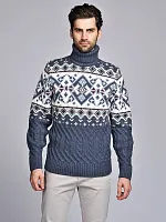 Свитер мужской с горлом теплый шерстяной