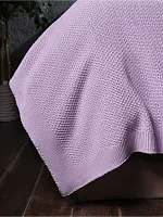 Плед 200х220 на кровать диван покрывало вязаный Хлопок 100 %