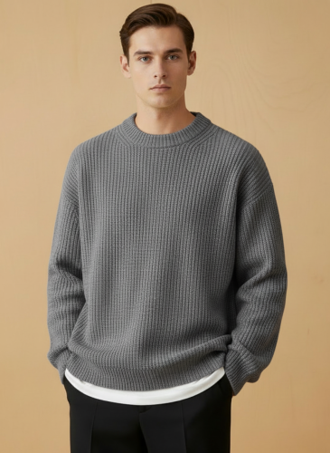 Свитер оверсайз теплый вязаный джемпер