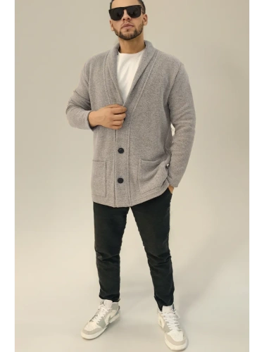 Кардиган на пуговицах длинный повседневный накидка удлиненный фото 2