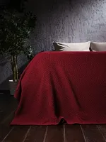 Плед 180х220 на кровать диван покрывало вязаный Хлопок 100 %