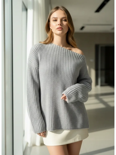 Вязаный свитер оверсайз удлиненный фото 2