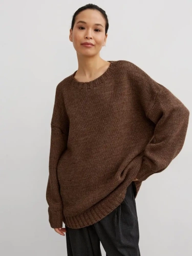 Свитер женский оверсайз шерстяной Кофта свободного Джемпер фото 3