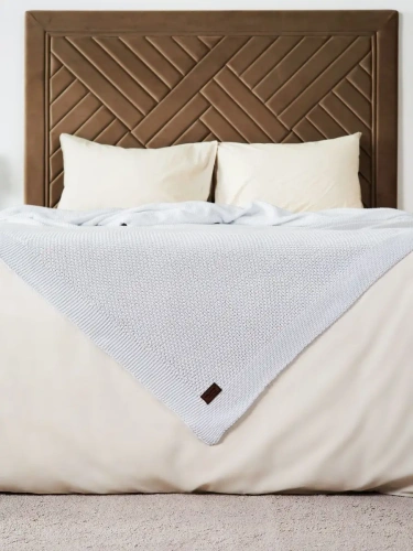 Плед 180х220 на кровать диван покрывало вязаный Хлопок 100 % фото 2