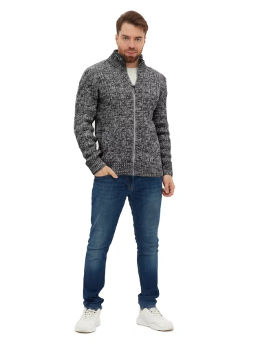 Кардиган мужской на молнии Жакет вязаный шерстяной Кофта фото 3