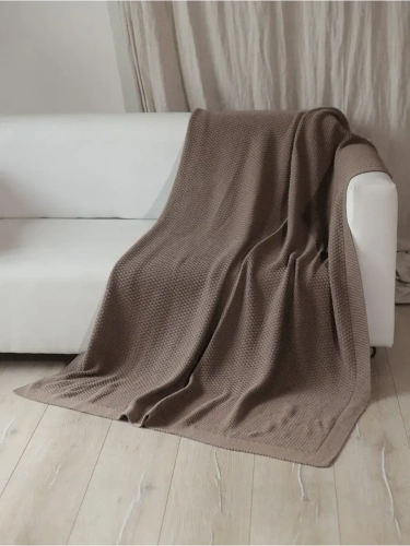 Плед 160х220 на кровать диван покрывало вязаный Хлопок 100 % фото 5