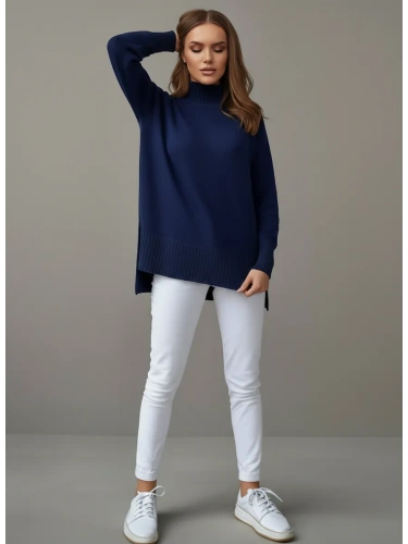 Свитер оверсайз с горлом теплый шерстяной Джемпер фото 3