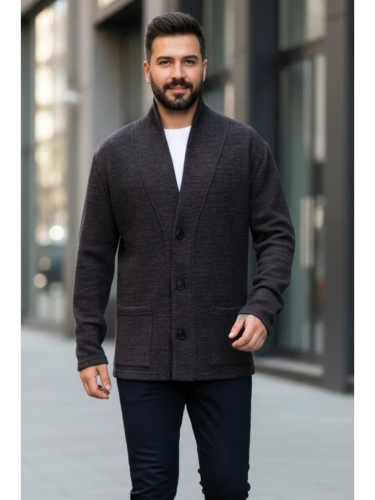 Кардиган на пуговицах длинный повседневный накидка удлиненный фото 3