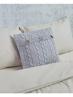 Наволочка декоративная вязаная для подушки 45 x 45 см хлопок