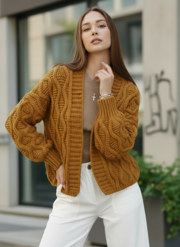 Кардиган женский укороченный летний оверсайз фото 8