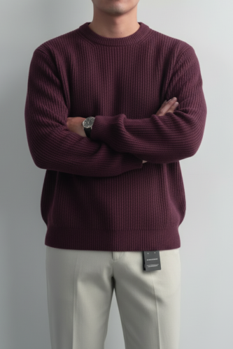 Свитер оверсайз теплый вязаный джемпер фото 4