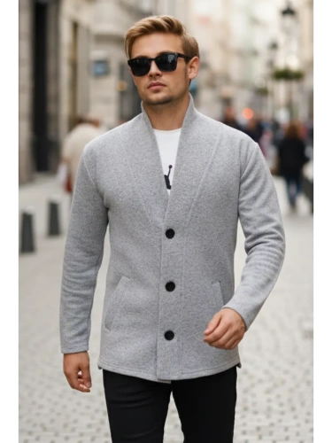 Кардиган на пуговицах длинный повседневный накидка удлиненны