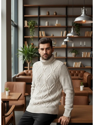 Свитер с горлом теплый шерстяной фото 5