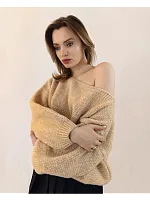 Кофта оверсайз укороченный с широкими рукавами Свитер