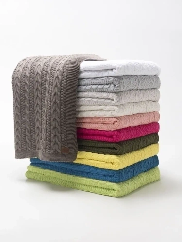 Плед 180x220 на кровать диван покрывало вязаный хлопок 100% фото 9