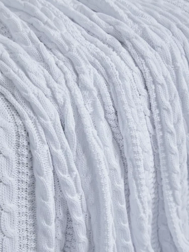 Плед 160х220 покрывало на диван кровать вязаный хлопок 100% фото 4