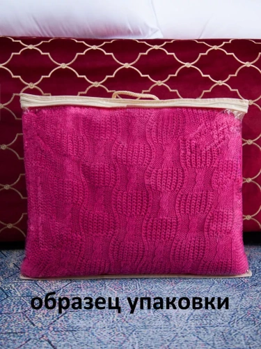 Плед 200х220 на кровать диван покрывало вязаный Хлопок 100 % фото 7
