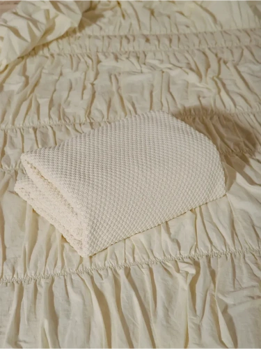 Плед 160х220 на кровать диван покрывало вязаный Хлопок 100 % фото 9