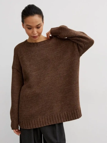 Свитер женский оверсайз шерстяной Кофта свободного Джемпер