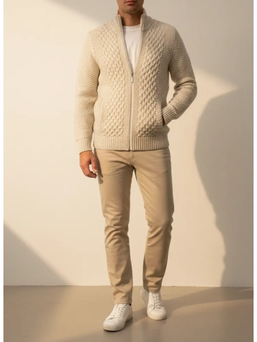 Кардиган мужской на молнии Жакет вязаный шерстяной Кофта фото 4