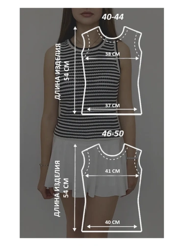 Топ майка вязаный в полоску женский фото 6
