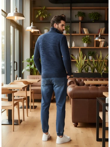 Свитер мужской с горлом теплый шерстяной фото 6