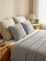 Наволочка декоративная вязаная для подушки 45 x 45 см хлопок