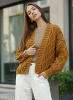 Кардиган женский укороченный летний оверсайз