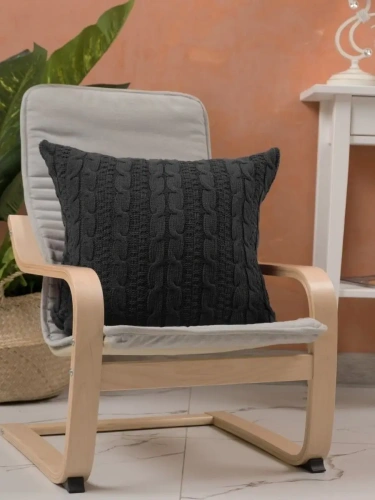 Наволочка декоративная вязаная для подушки 45 x 45 см хлопок фото 2