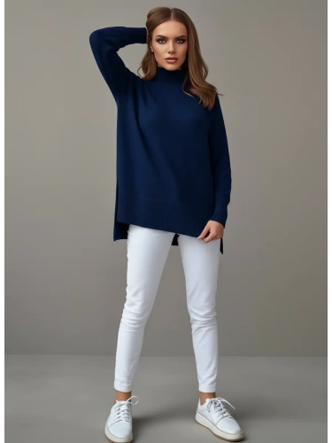 Свитер оверсайз с горлом теплый шерстяной Джемпер фото 6