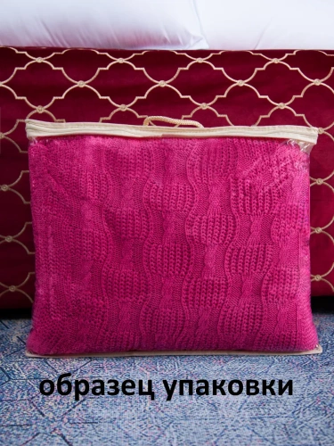 Плед 180х220 на кровать диван покрывало вязаный Хлопок 100 % фото 8