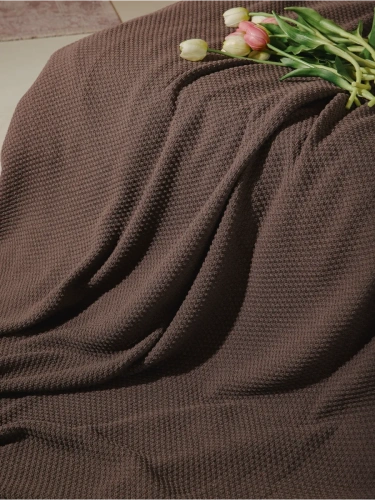 Плед 200х220 на кровать диван покрывало вязаный Хлопок 100 % фото 7