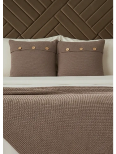 Наволочка декоративная вязаная для подушки 45 x 45 см хлопок