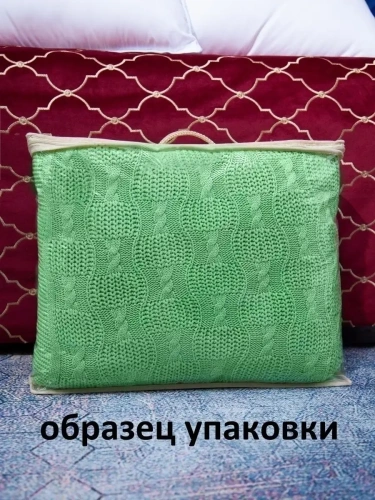 Плед 180x220 на кровать диван покрывало вязаный хлопок 100% фото 7
