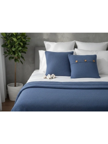 Наволочка декоративная вязаная для подушки 45 x 45 см хлопок фото 4