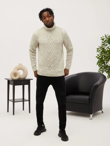 Свитер мужской с горлом теплый шерстяной фото 5