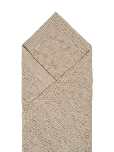 Плед вязаный для малыша 110x90 см хлопок для новорожденных