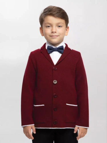 Кардиган Пиджак для мальчика Школьный вязаный Жакет кофта фото 2