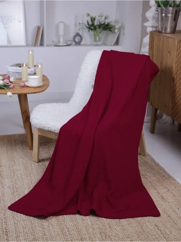 Плед 200х220 на кровать диван покрывало вязаный Хлопок 100 % фото 2