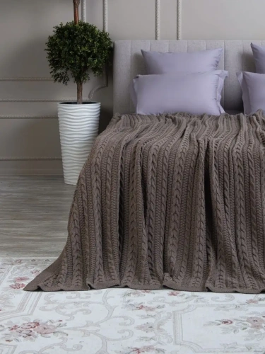 Плед 150х200 покрывало на диван кровать вязаный детский фото 3