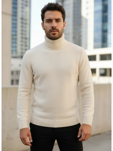 Свитер мужской с горлом теплый шерстяной фото 4