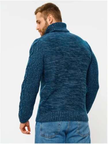 Свитер мужской с горлом теплый шерстяной фото 3