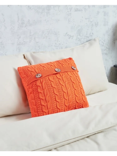 Наволочка декоративная вязаная для подушки 45 x 45 см хлопок