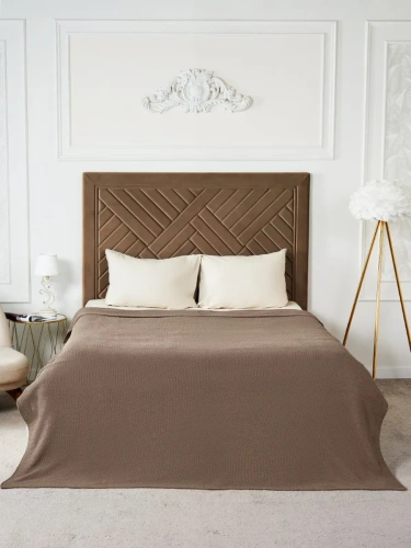 Плед 160х220 покрывало на диван кровать вязаный хлопок 100% фото 5